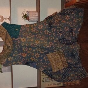 Women's Dress Sleeveless Cowl Neck Handquilted By HARI BEAUTIFUL!!
